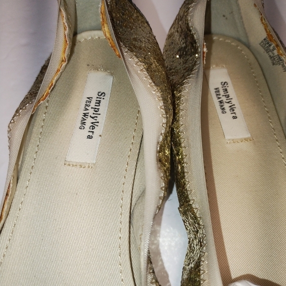 Gold and Silver Glitter Ballet Flats - Picture 5 of 7